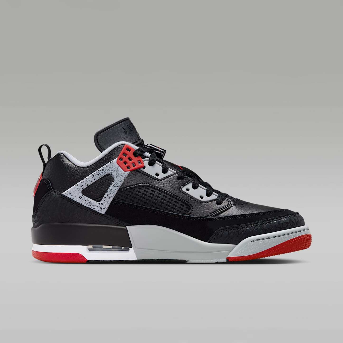 Jordan Spizike Low Herrenschuh – Schwarz/Wolf Grey/Weiß/Gym Red