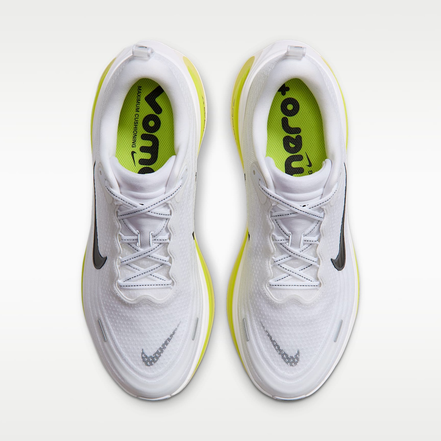 Nike Vomero Plus Straßenlaufschuh (Herren) – Weiß/Lemon Venom/Electric Yellow/Schwarz