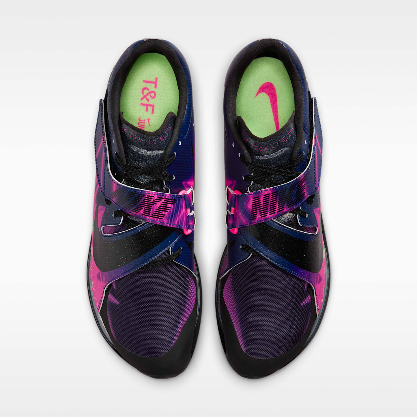 Nike Long Jump Elite Glam Leichtathletik-Sprung-Spikes – Pink Blast/Blue Void/Electric Green/Schwarz