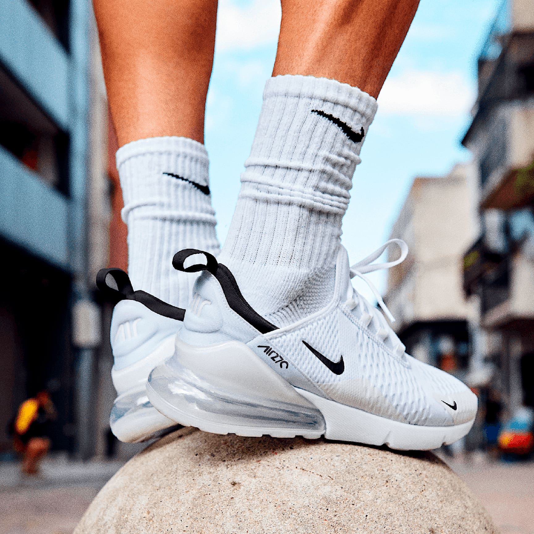 Nike Air Max 270 Herrenschuh – Weiß/Weiß/Schwarz