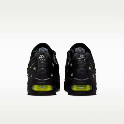 Nike Air Max 95 Premium Herrenschuh – Schwarz/Schwarz/Metallic Dark Grey/Neon Yellow