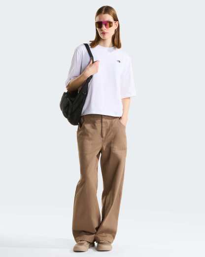 TNF™ Essential Simple Dome Boxy T-Shirt mit lockerer Passform Damen – TNF White