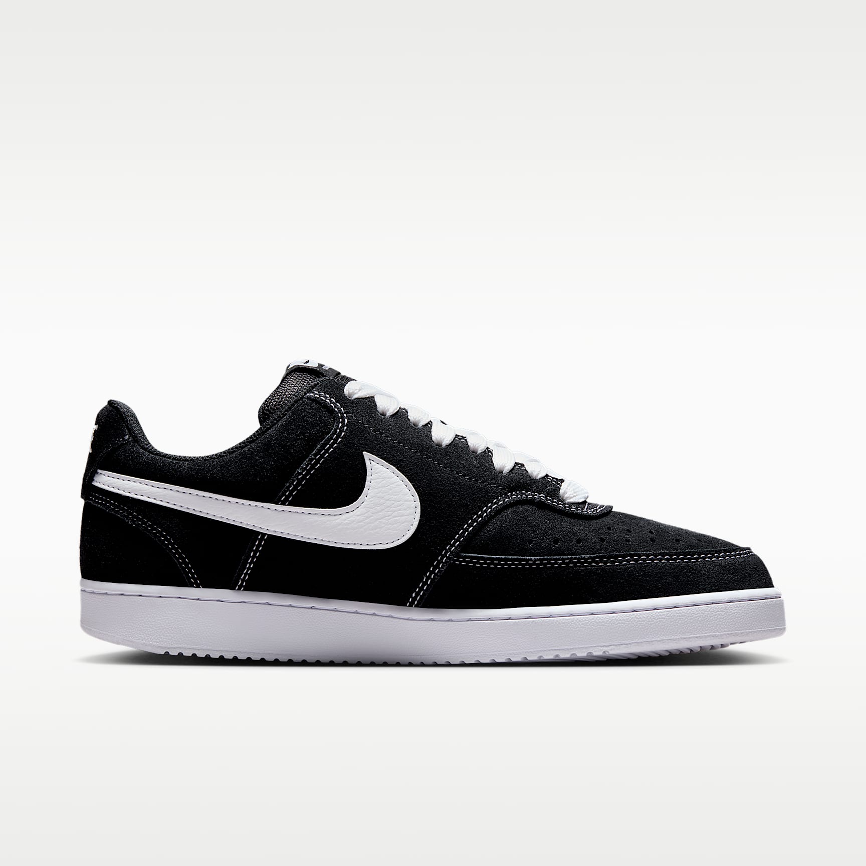 Nike Court Vision Low FL Schuh (Herren) – Schwarz/Weiß