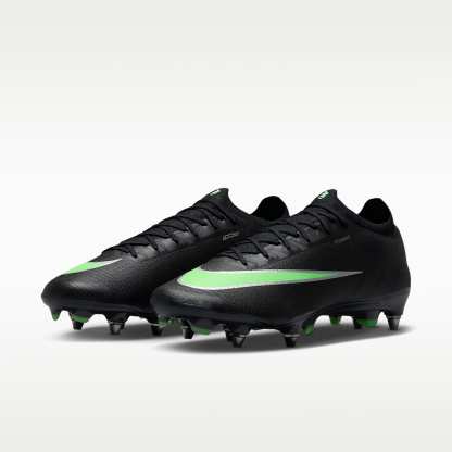 Nike Mercurial Vapor 17 Elite Low-Top-Fußballschuh für weichen Rasen – Schwarz/Schwarz/Illusion Green