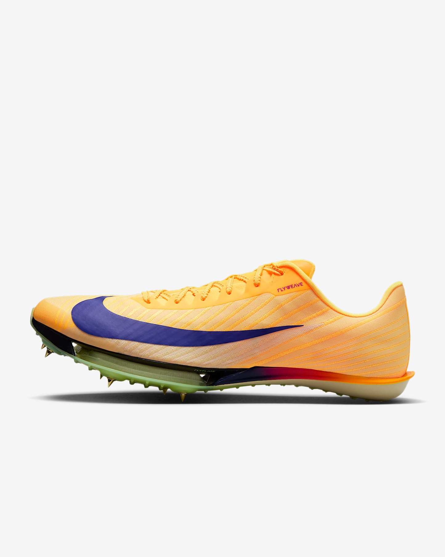 Nike Maxfly 2 Leichtathletik-Sprint-Spikes – Citron Pulse/Volt Ice/Vivid Purple/Indigo Burst