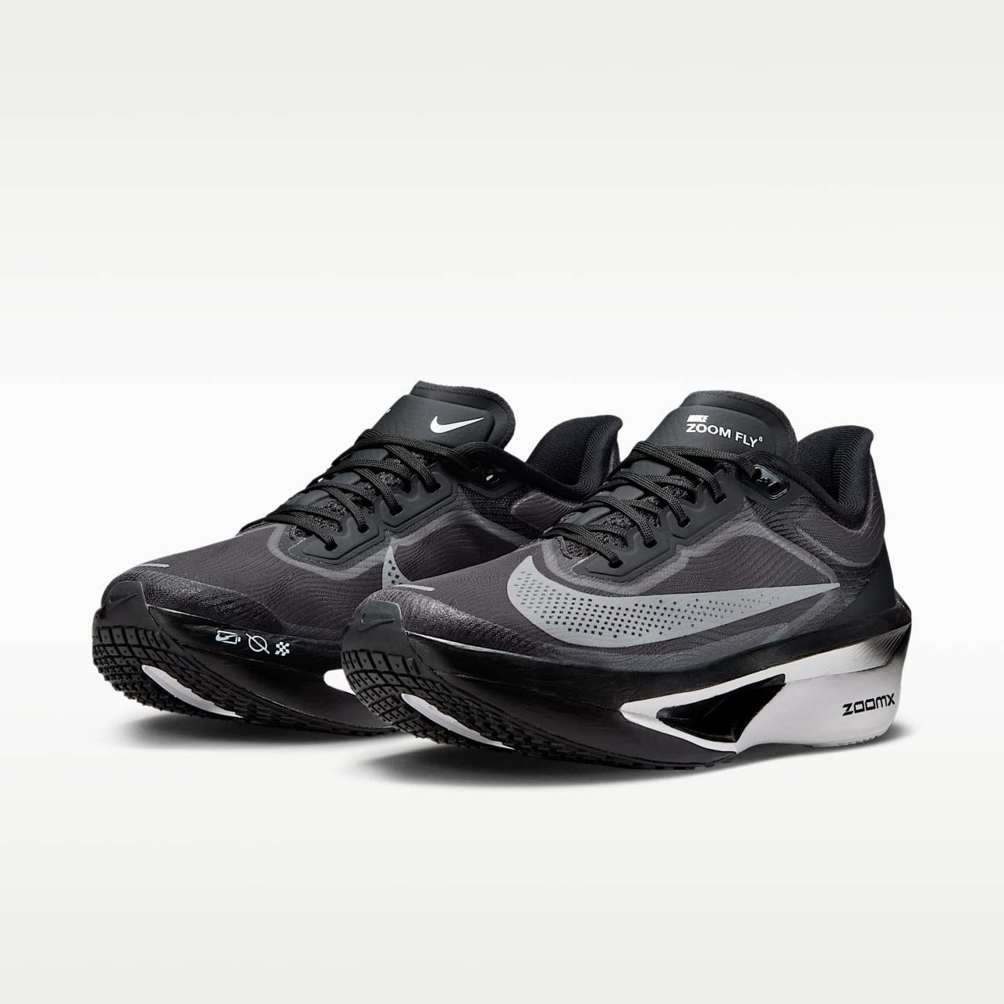 Nike Zoom Fly 6 Straßenlaufschuh für Wettkämpfe (Damen) – Schwarz/Light Smoke Grey/Weiß