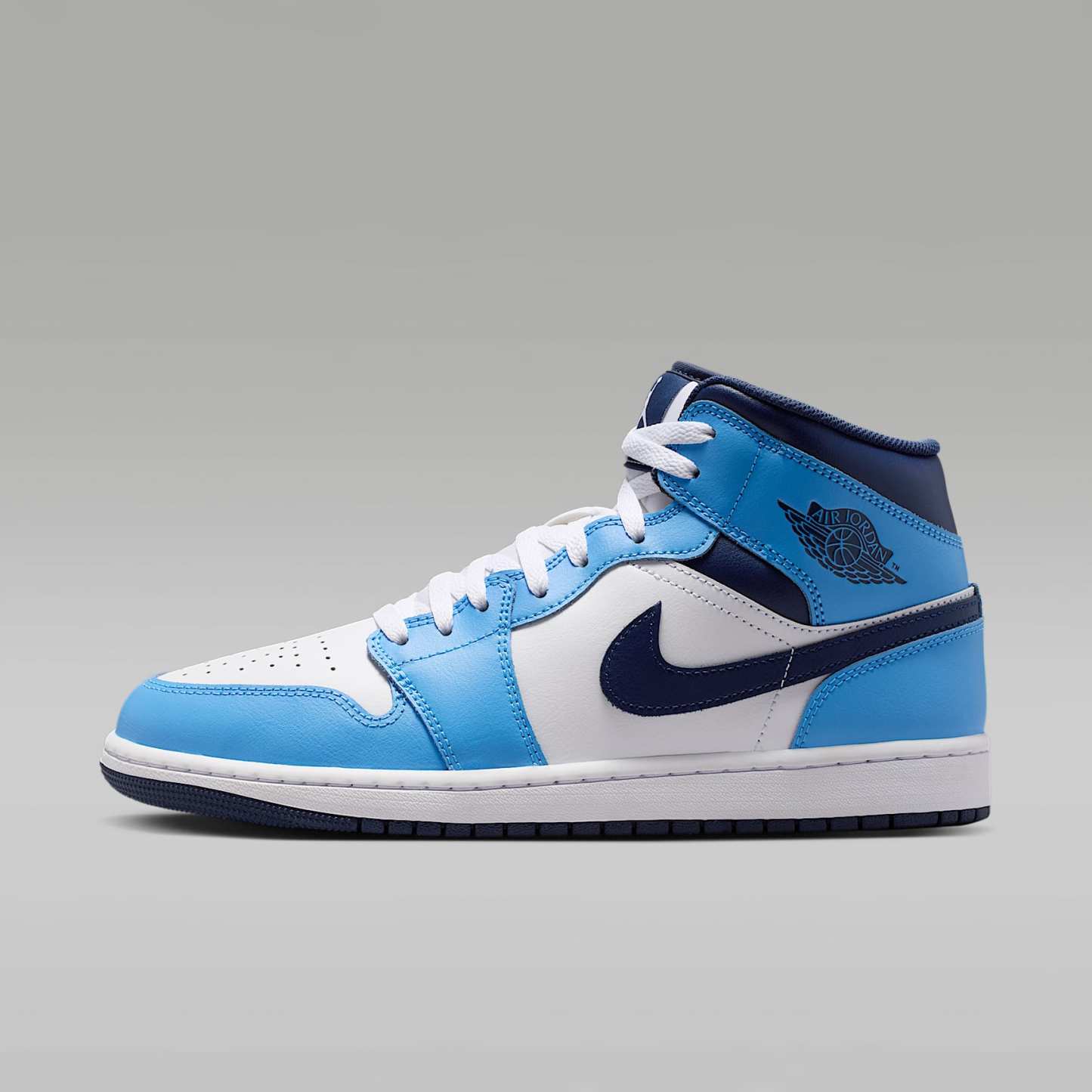 Air Jordan 1 Mid Herrenschuh – University Blue/Weiß/Sail/Midnight Navy