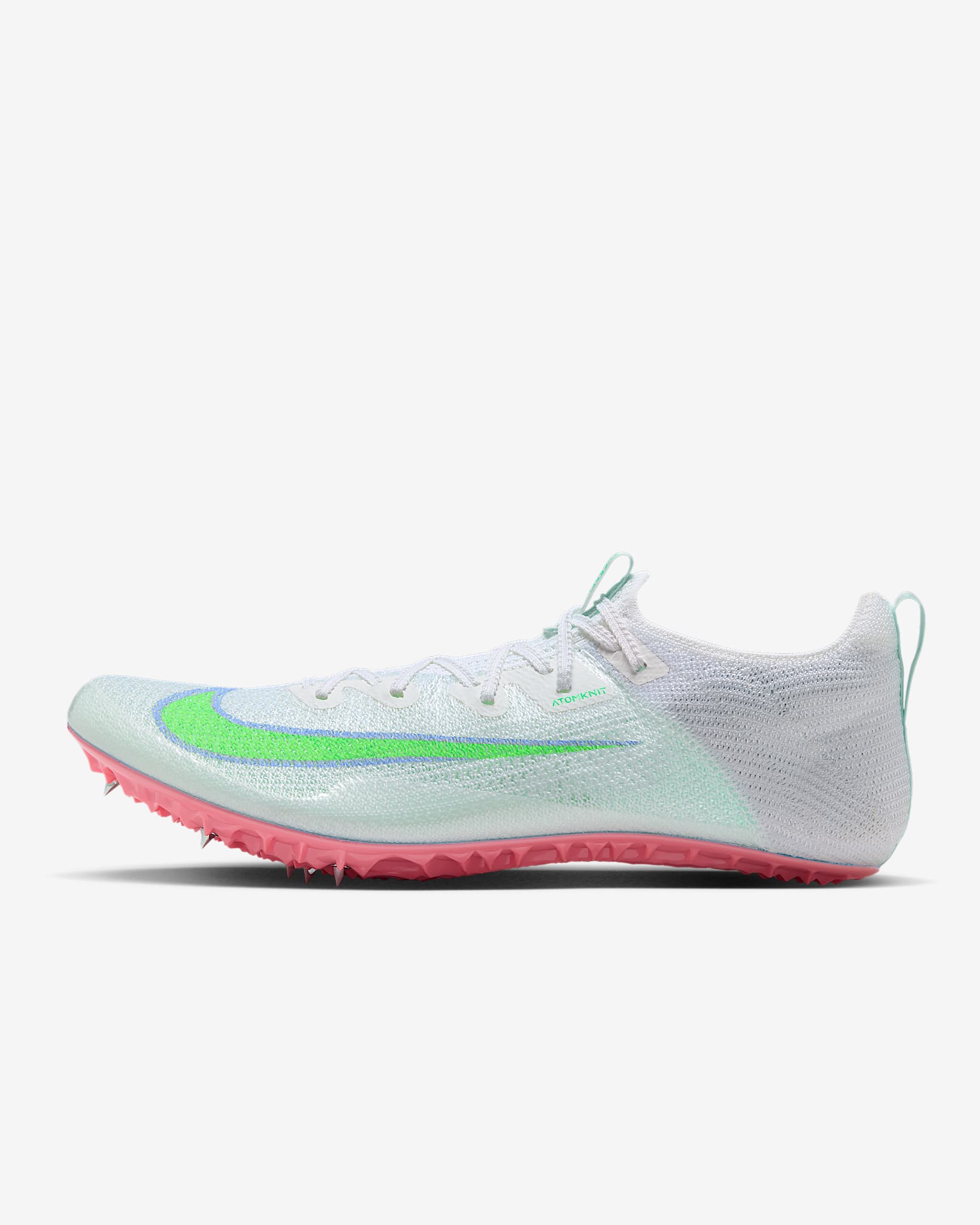 Nike Zoom Superfly Elite 2 Sprint-Spikes – Summit White/Aluminum/Atomic Pink/Electro Green