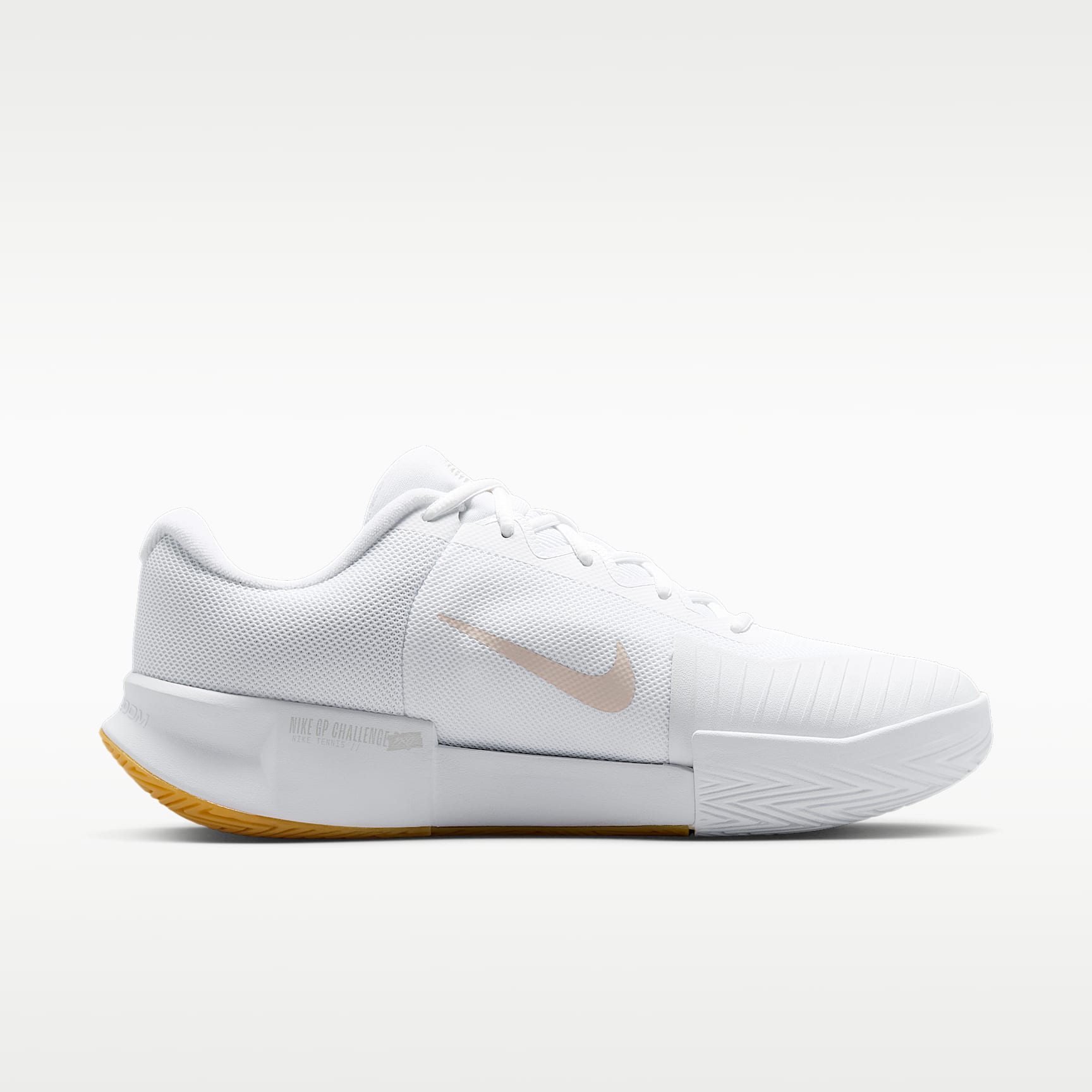 Nike GP Challenge Pro Herren-Tennisschuh für Hartplätze – Weiß/Summit White/Linen/Light Orewood Brown