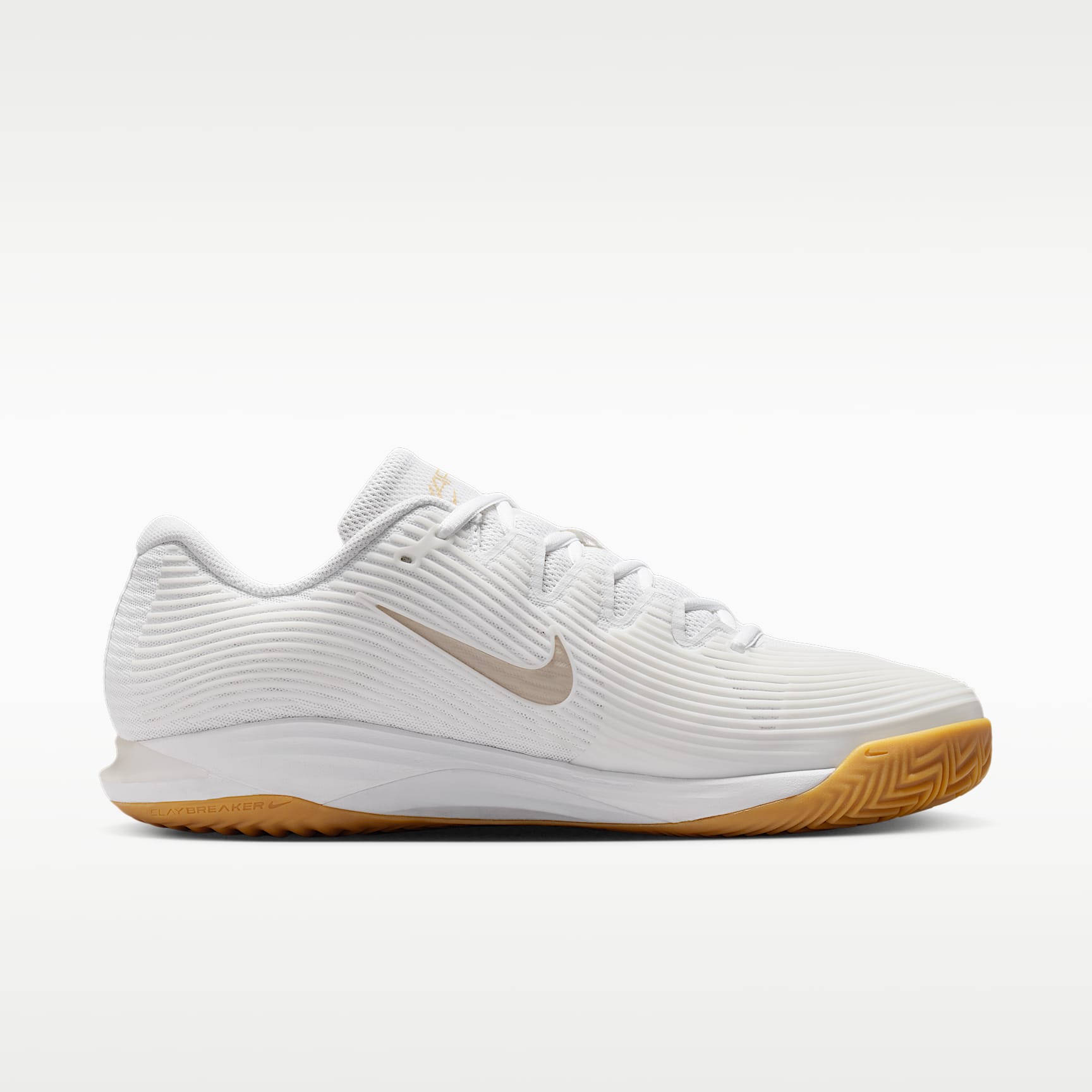 Nike Vapor 12 Clay Court Tennisschuh (Herren) – Weiß/Summit White/Linen/Light Orewood Brown