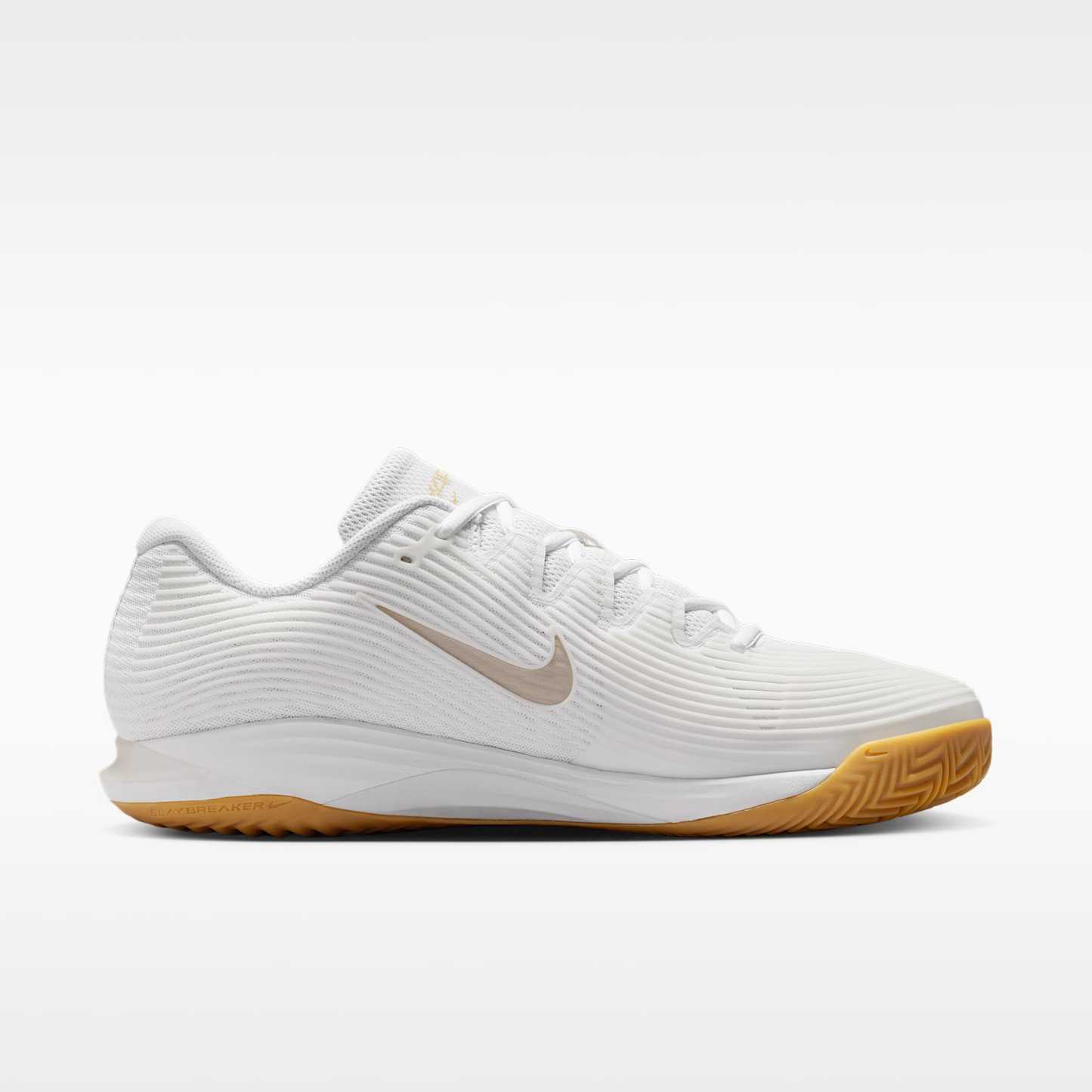 Nike Vapor 12 Clay Court Tennisschuh (Herren) – Weiß/Summit White/Linen/Light Orewood Brown