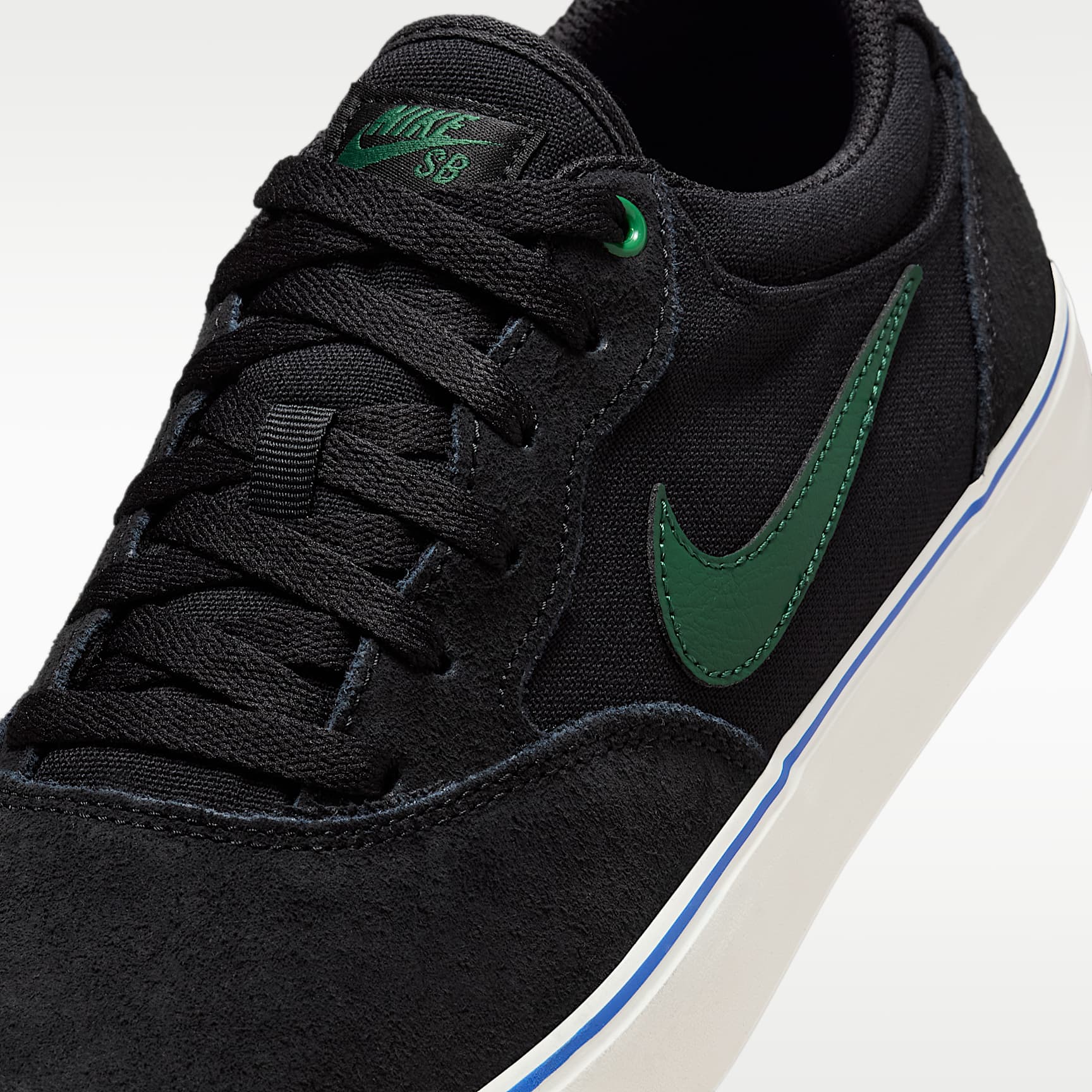 Nike SB Chron 2 Skateboardschuh – Schwarz/Sail/Racer Blue/Fir