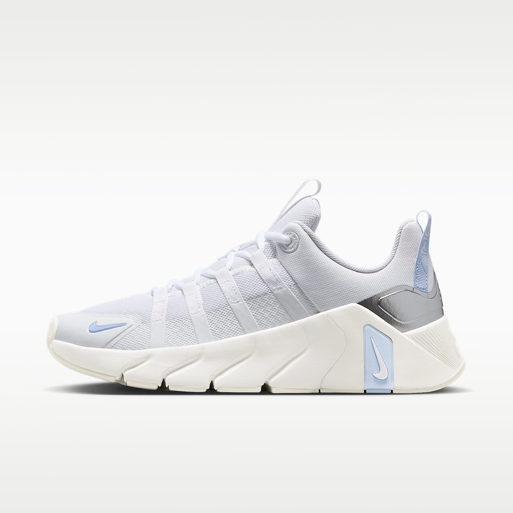 Nike Free Metcon 7 Trainingsschuhe (Damen) – Weiß/Hydrogen Blue/Metallic Silver/Weiß