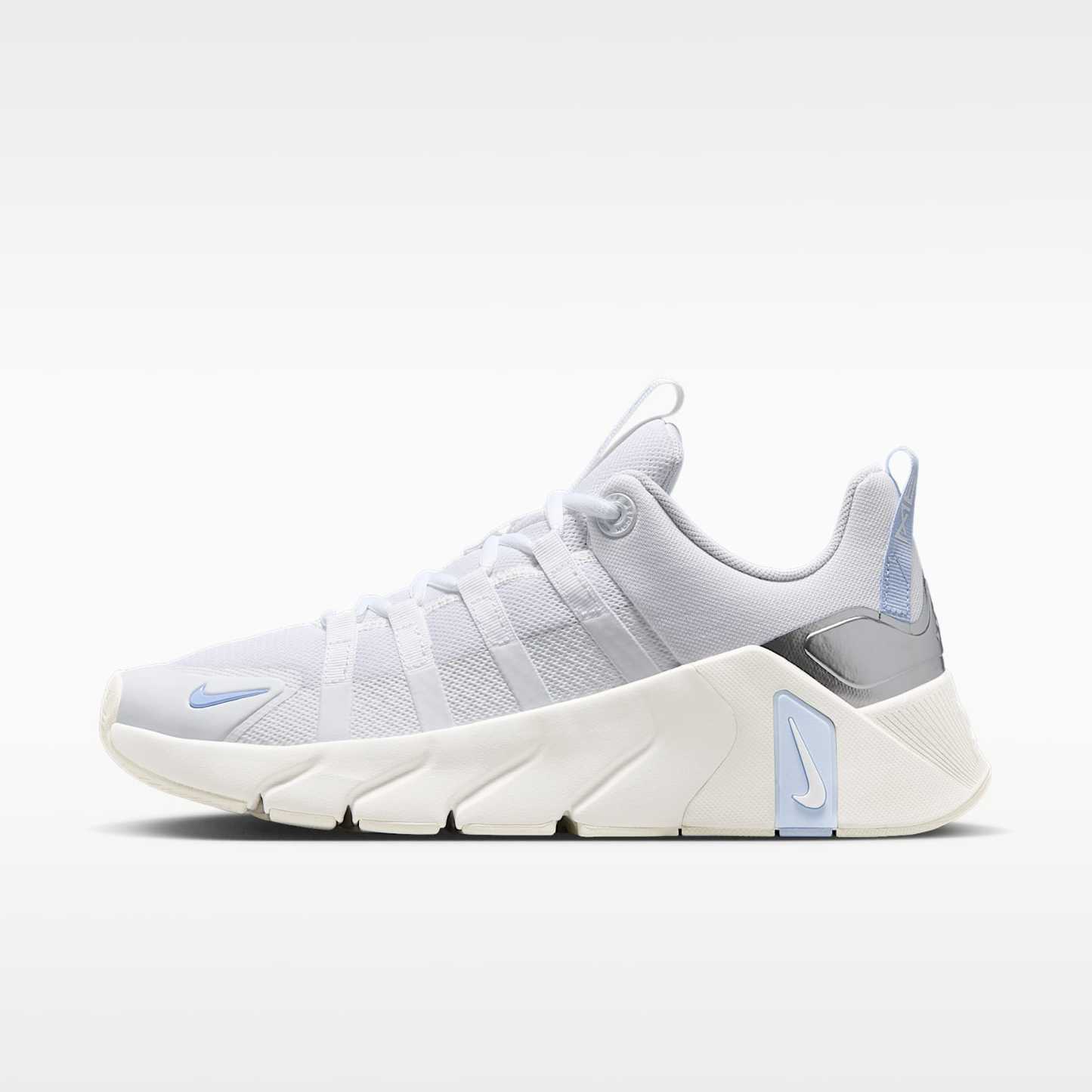 Nike Free Metcon 7 Trainingsschuhe (Damen) – Weiß/Hydrogen Blue/Metallic Silver/Weiß