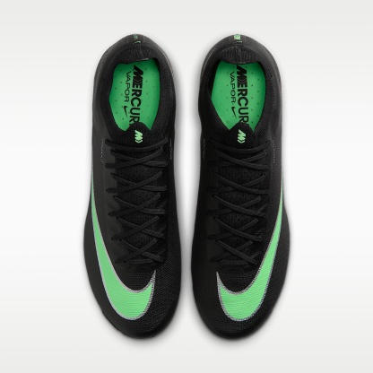 Nike Mercurial Vapor 17 Elite Low-Top-Fußballschuh für weichen Rasen – Schwarz/Schwarz/Illusion Green