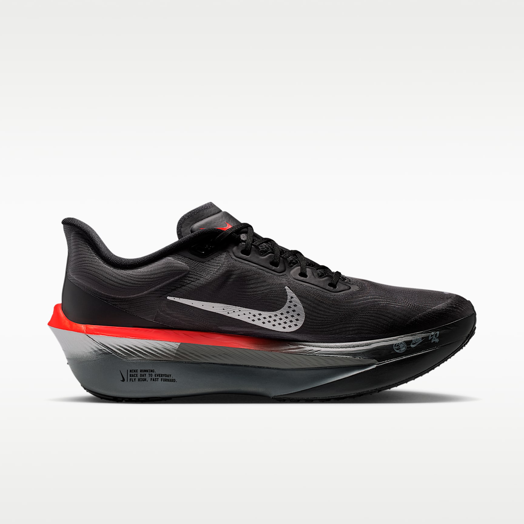Nike Zoom Fly 6 Straßenlaufschuh für Wettkämpfe (Herren) – Schwarz/Bright Crimson/Wolf Grey/Metallic Silver