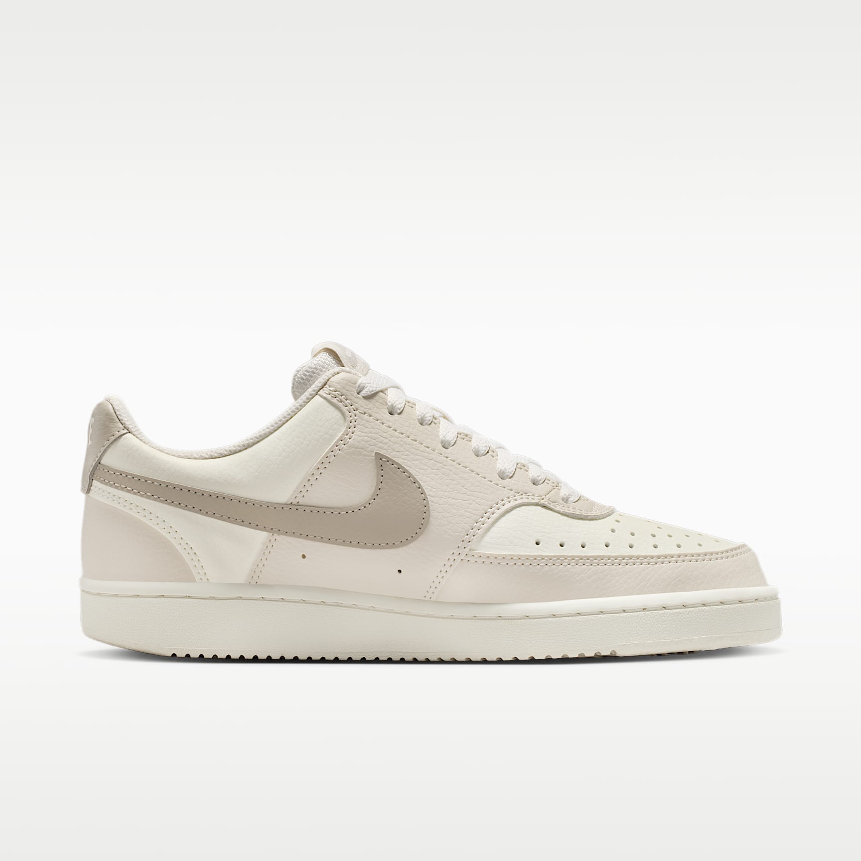 Nike Court Vision Low SE "Stitched Floral" Schuh (Damen) – Sail/Light Orewood Brown/Cream II