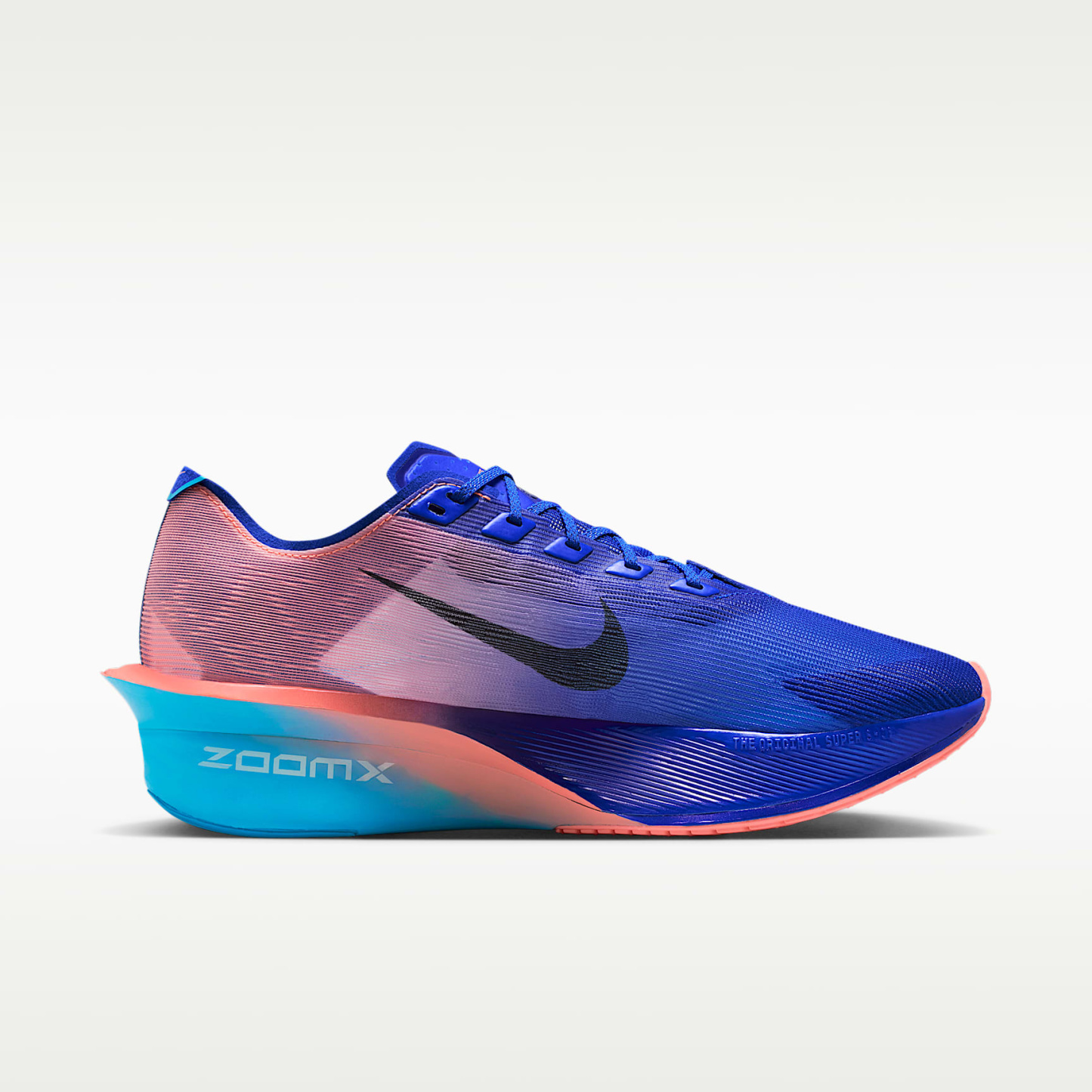 Nike Vaporfly 4 Straßenlaufschuh für Wettkämpfe (Herren) – Racer Blue/Blue Lightning/Atomic Pink/Weiß