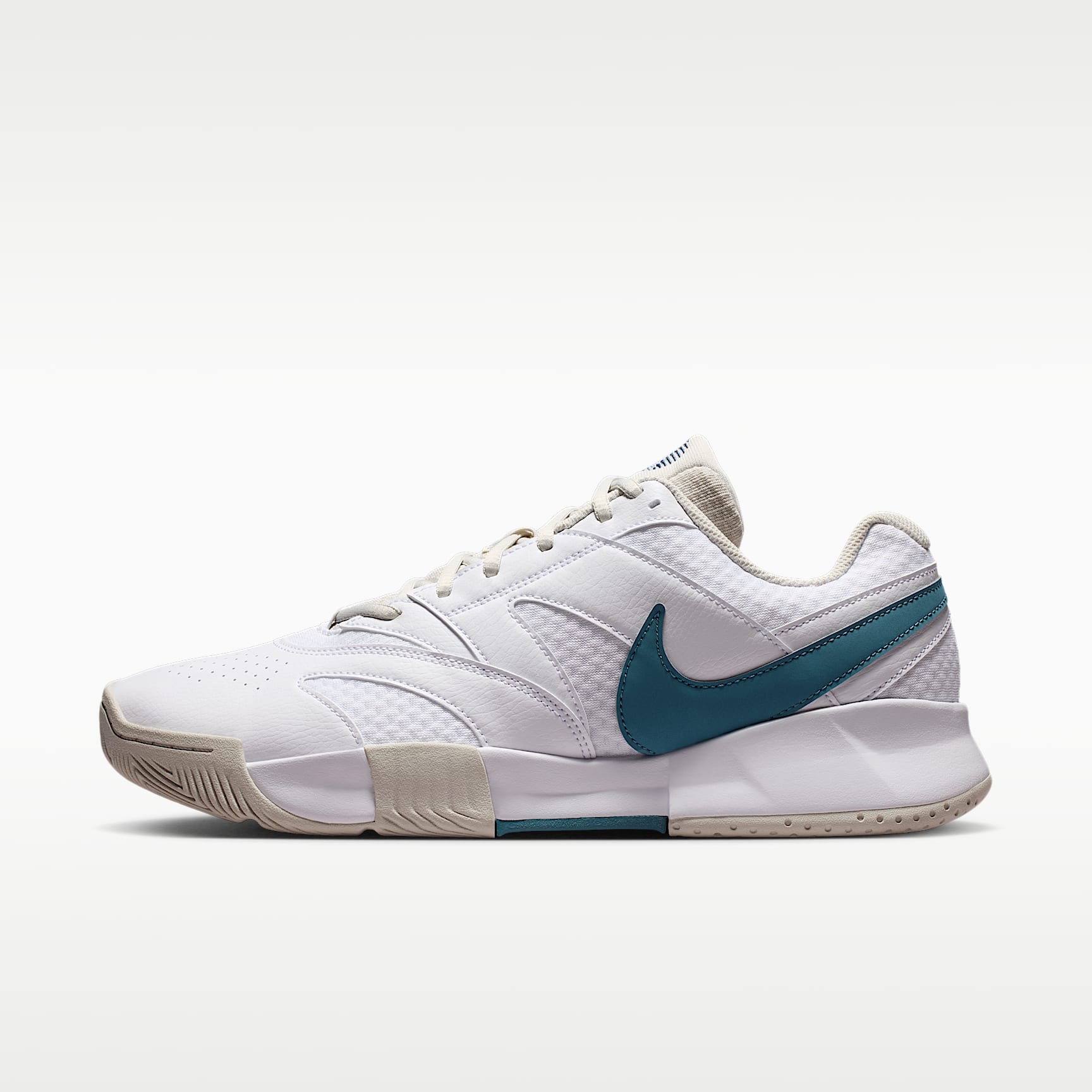 NikeCourt Lite 4 Herren-Tennisschuh – Weiß/Light Bone/New Slate/Smokey Blue