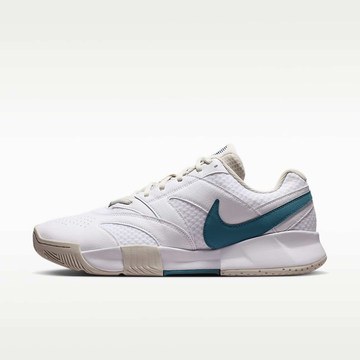 NikeCourt Lite 4 Herren-Tennisschuh – Weiß/Light Bone/New Slate/Smokey Blue