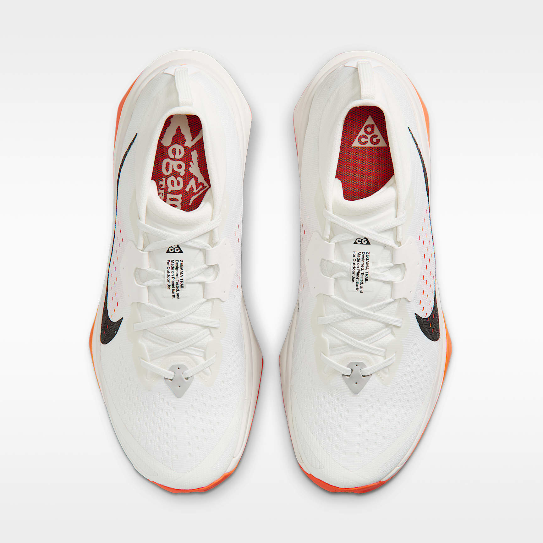 ACG Zegama Trail Traillaufschuh (Herren) – Summit White/Phantom/Safety Orange/Schwarz