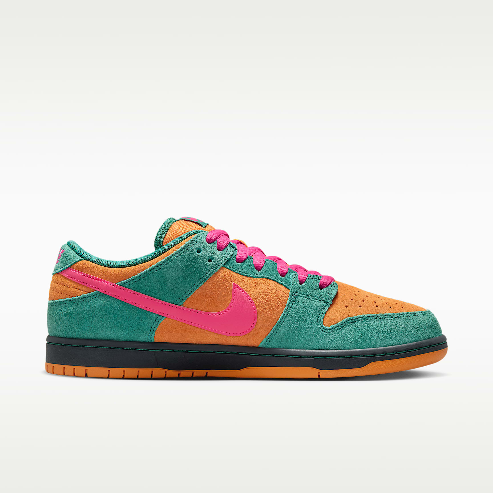 Nike SB Dunk Low Pro Skateboardschuh – Green Noise/Light Curry/Off Noir/Watermelon