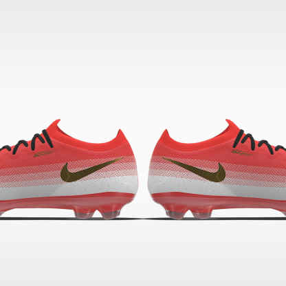 Nike Mercurial Vapor 17 Elite By You personalisierbarer Low-Top-Fußballschuh für normalen Rasen – Bright Crimson/Weiß [3389900446]