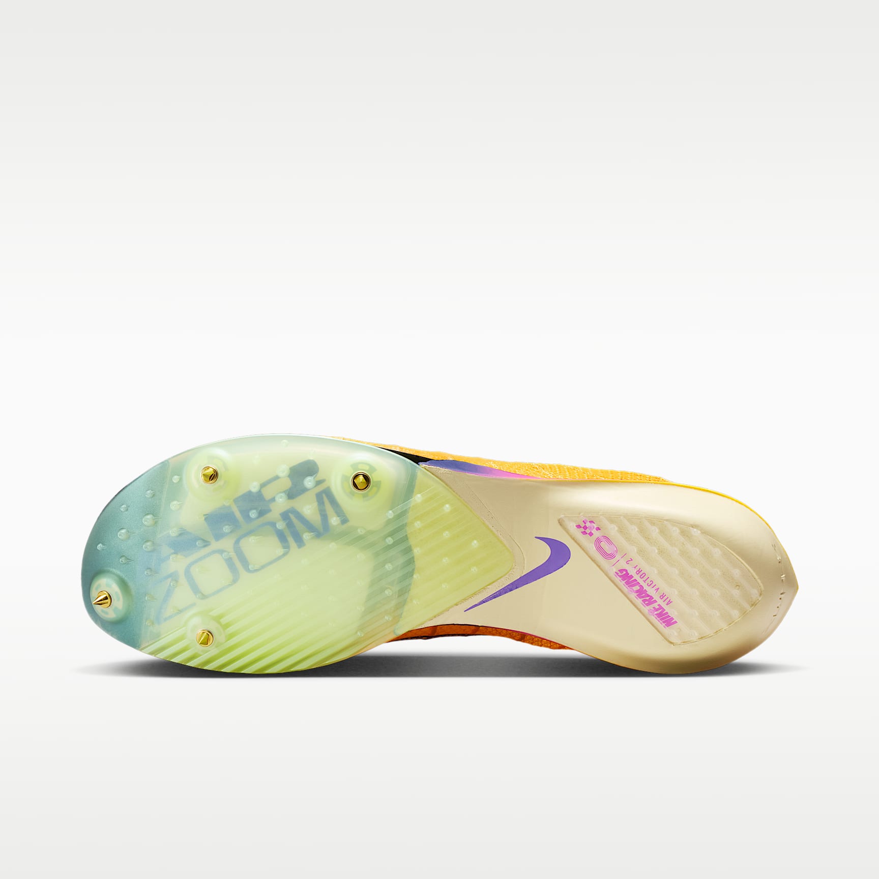 Nike Victory 2 Track & Field Langstrecken-Spikes – Citron Pulse/Volt Ice/Laser Orange/Indigo Burst