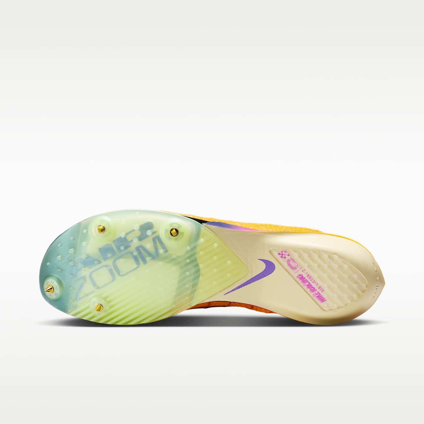 Nike Victory 2 Track & Field Langstrecken-Spikes – Citron Pulse/Volt Ice/Laser Orange/Indigo Burst