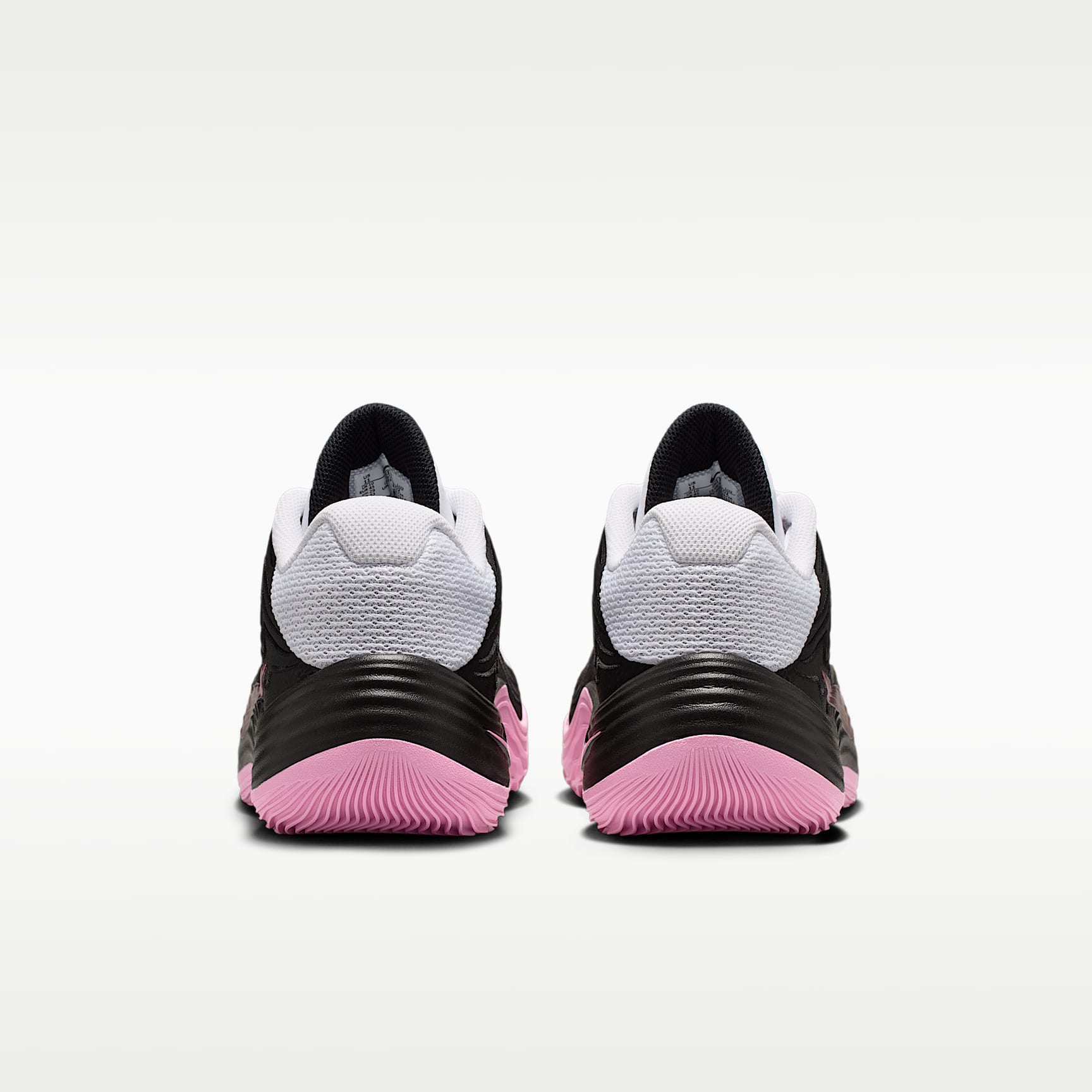 Nike Precision 8 Low Basketballschuh (Herren) – Weiß/Schwarz/Pink Rise/Pink Rise