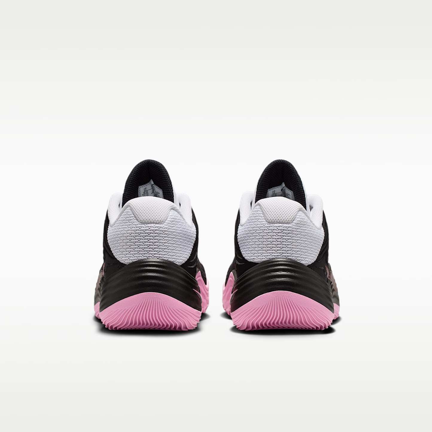 Nike Precision 8 Low Basketballschuh (Herren) – Weiß/Schwarz/Pink Rise/Pink Rise