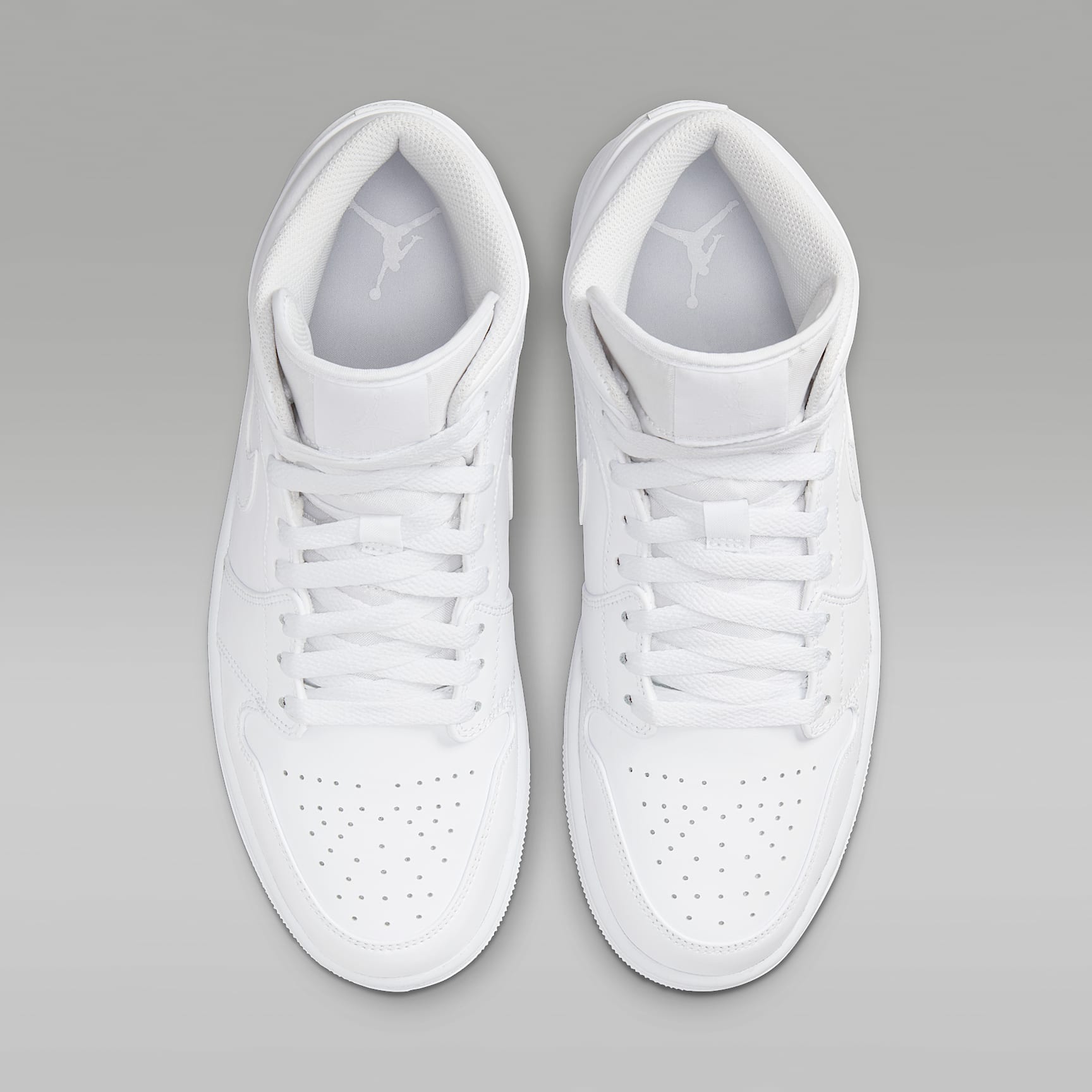 Air Jordan 1 Mid Schuh (Herren) – Weiß/Weiß/Weiß