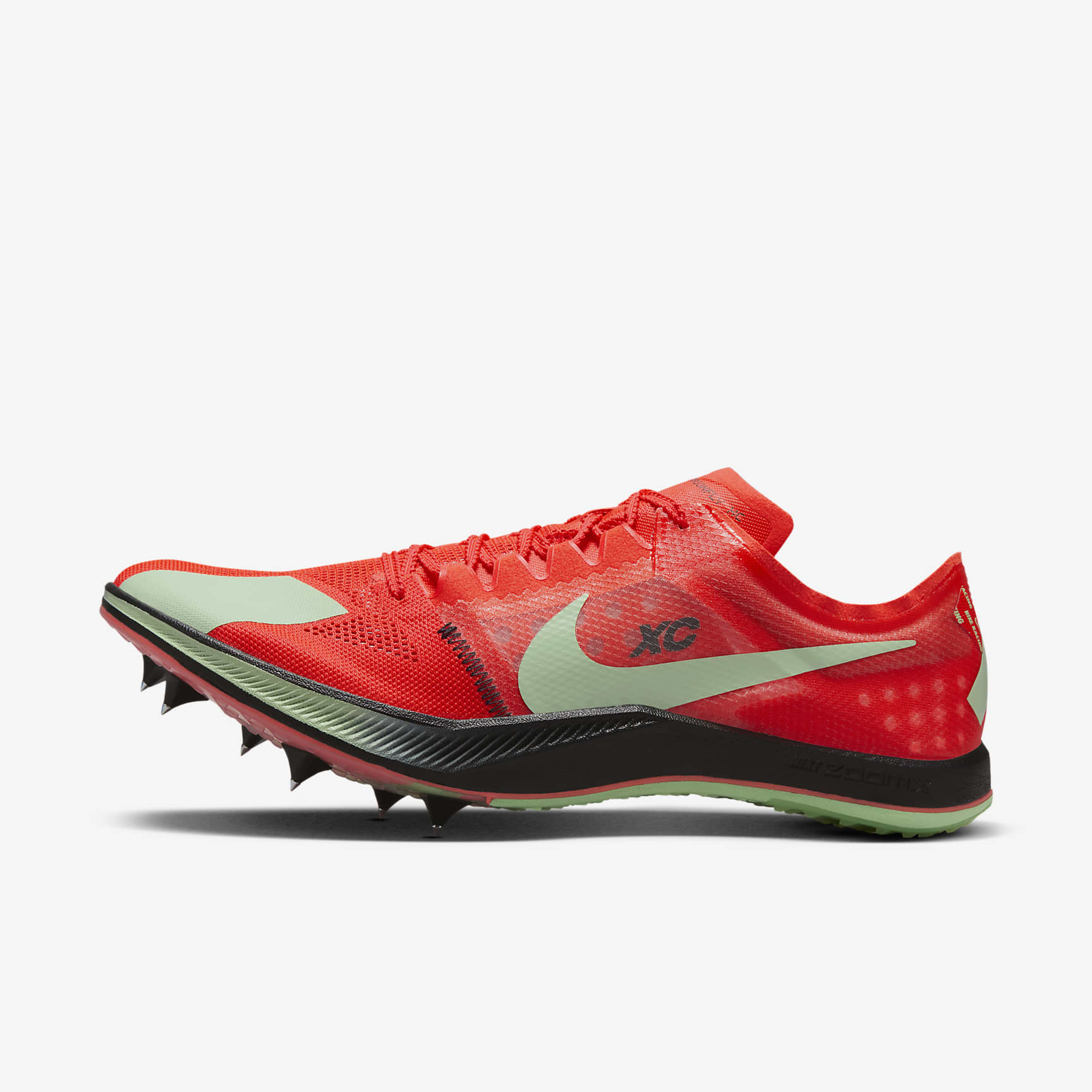 Nike Dragonfly XC Cross-Country-Spikes – Bright Crimson/Schwarz/Metallic Silver/Vapor Green