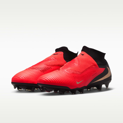 Nike Phantom 6 High Pro Fußballschuh für normalen Rasen – Bright Crimson/Schwarz/Blur