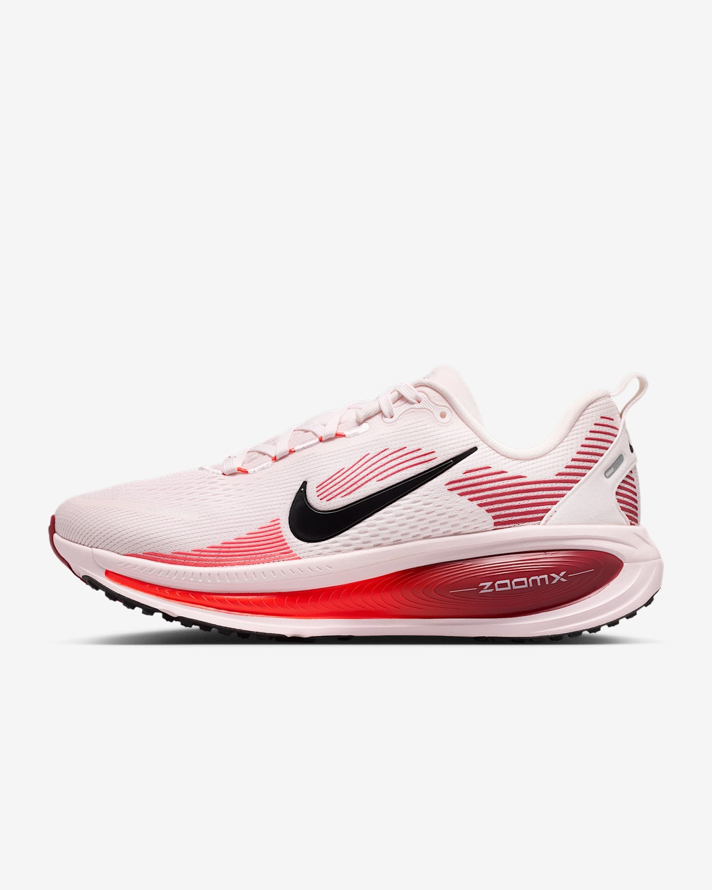 Nike Vomero 18 Straßenlaufschuh (Damen) – Pearl Pink/Team Crimson/Bright Crimson/Schwarz