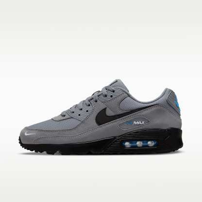 Nike Air Max 90 Herrenschuh – Smoke Grey/Light Photo Blue/Metallic Silver/Schwarz
