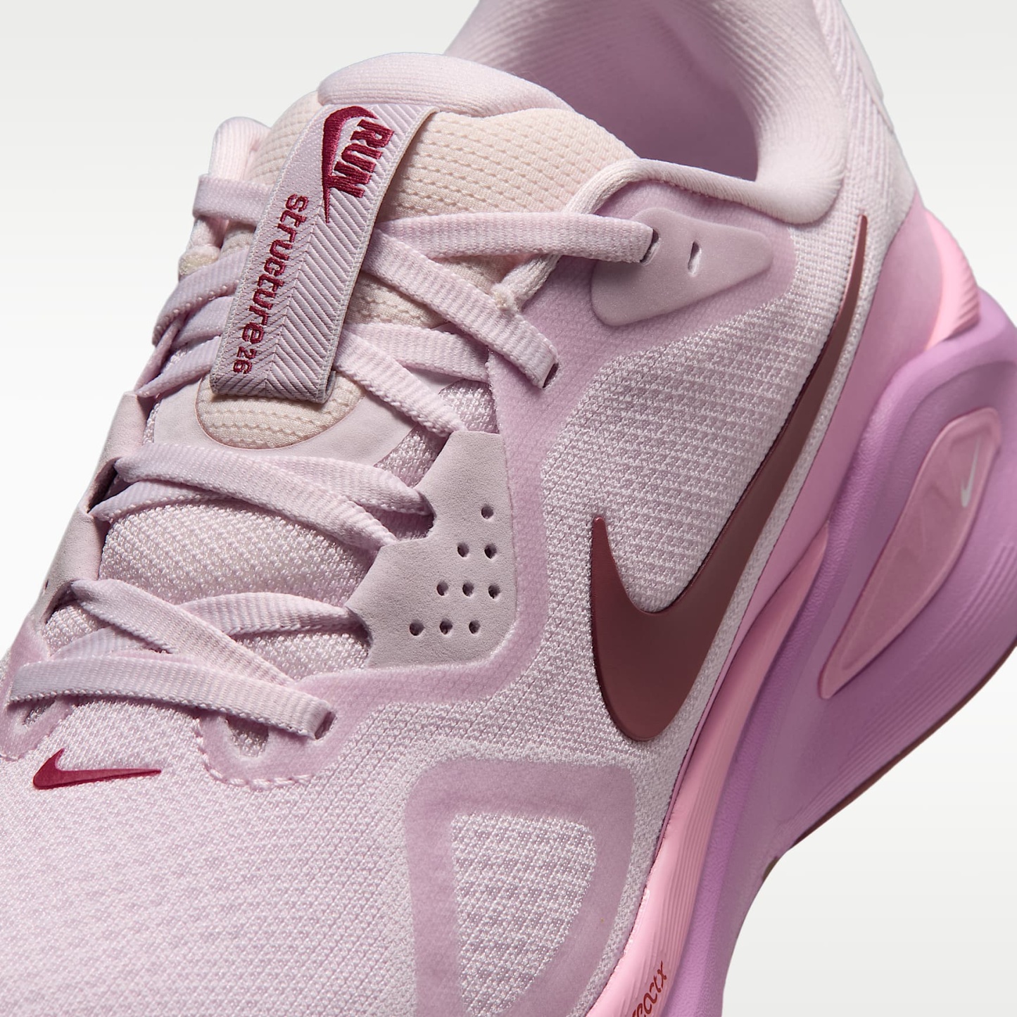 Nike Structure 26 Straßenlaufschuh (Damen) – Bleached Lilac/Pink Rise/Light Magenta/Pink Smoke