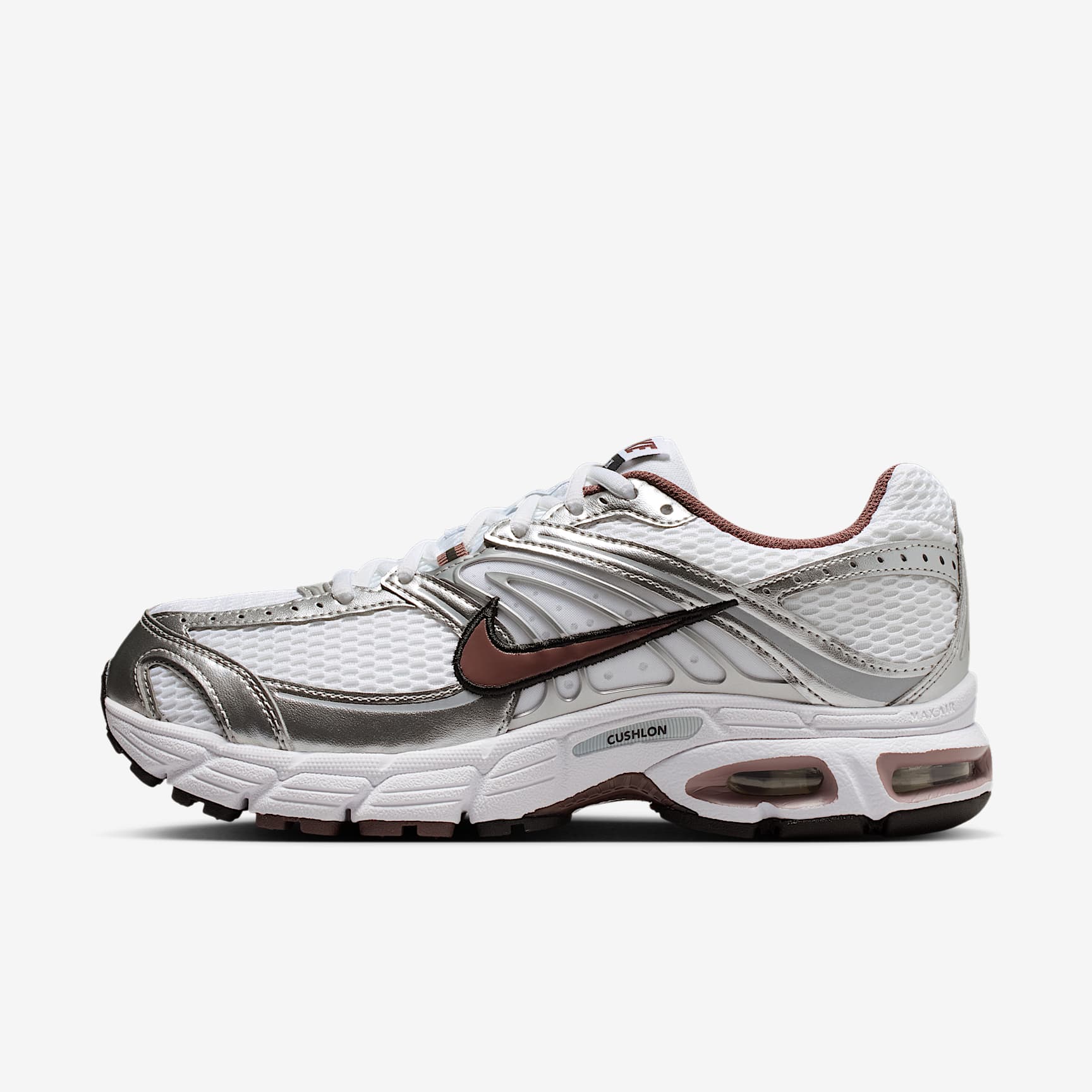Nike Air Max Moto 2K Schuh mit reflektierenden Akzenten (Damen) – Weiß/Metallic Silver/Schwarz/Tattoo