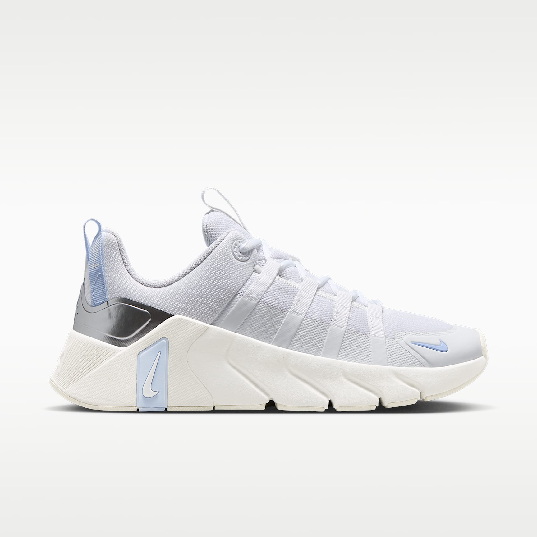 Nike Free Metcon 7 Trainingsschuhe (Damen) – Weiß/Hydrogen Blue/Metallic Silver/Weiß