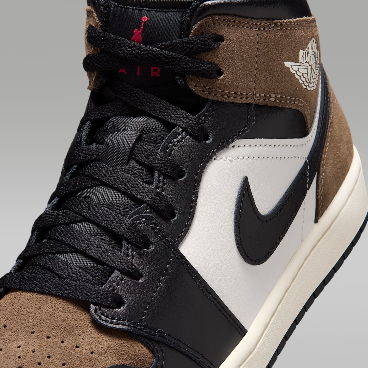 Air Jordan 1 Mid Herrenschuh – Schwarz/Palomino/University Red/Phantom