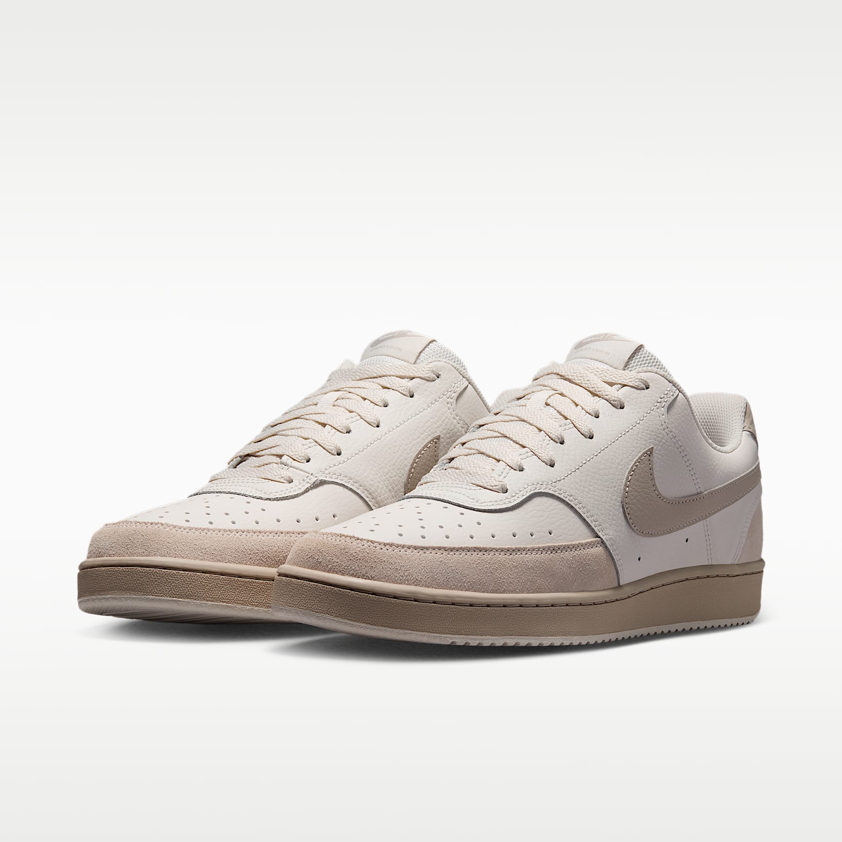 Nike Court Vision Low Suede Schuh (Herren) – Phantom/Cream II