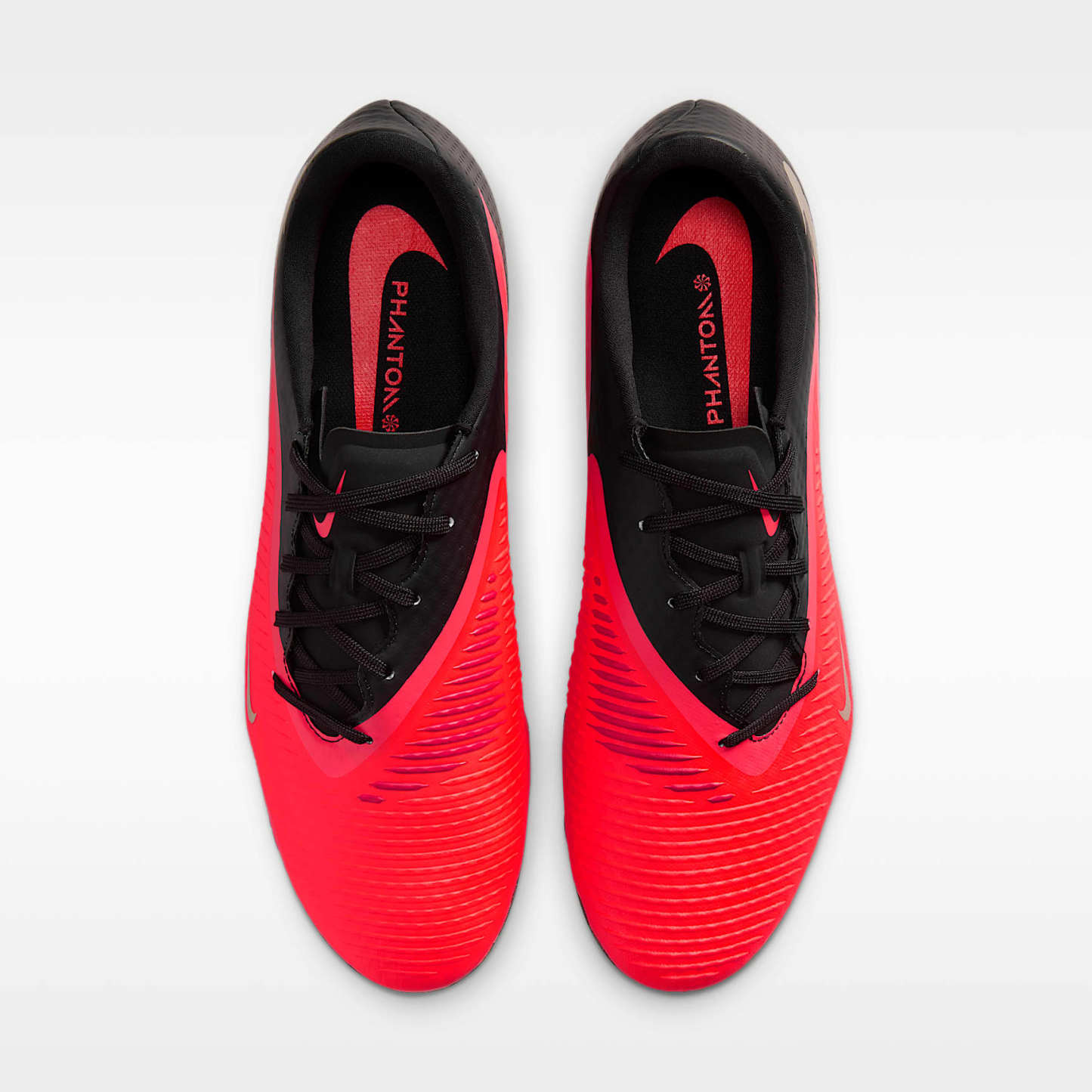 Nike Phantom 6 Low Academy Fußballschuh für verschiedene Böden – Bright Crimson/Schwarz/Blur