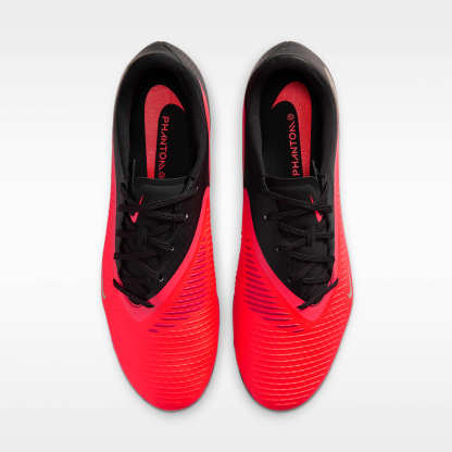Nike Phantom 6 Low Academy Fußballschuh für verschiedene Böden – Bright Crimson/Schwarz/Blur