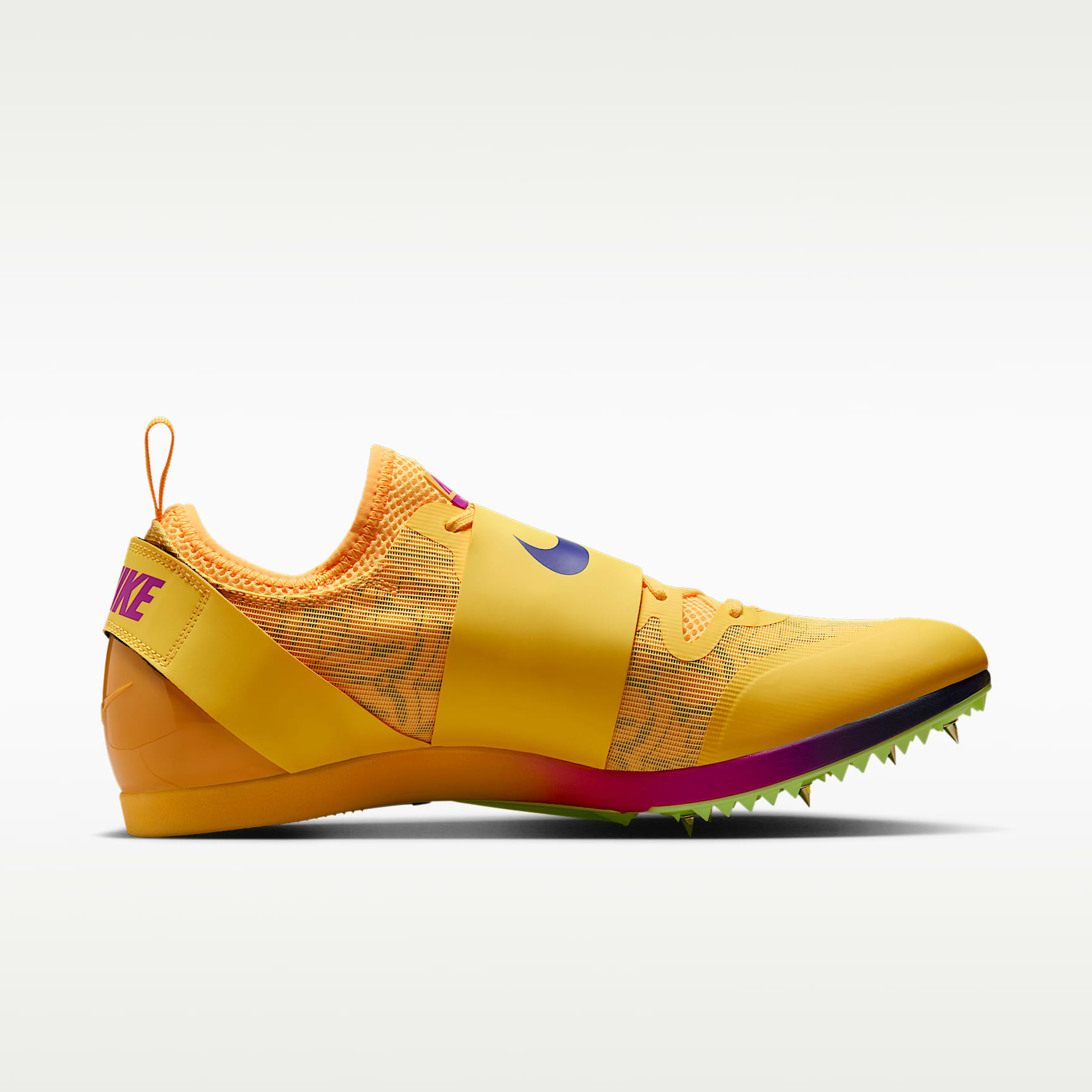 Nike Pole Vault Elite Sprung-Spike für Leichtathletik – Citron Pulse/Volt Ice/Vivid Purple/Indigo Burst