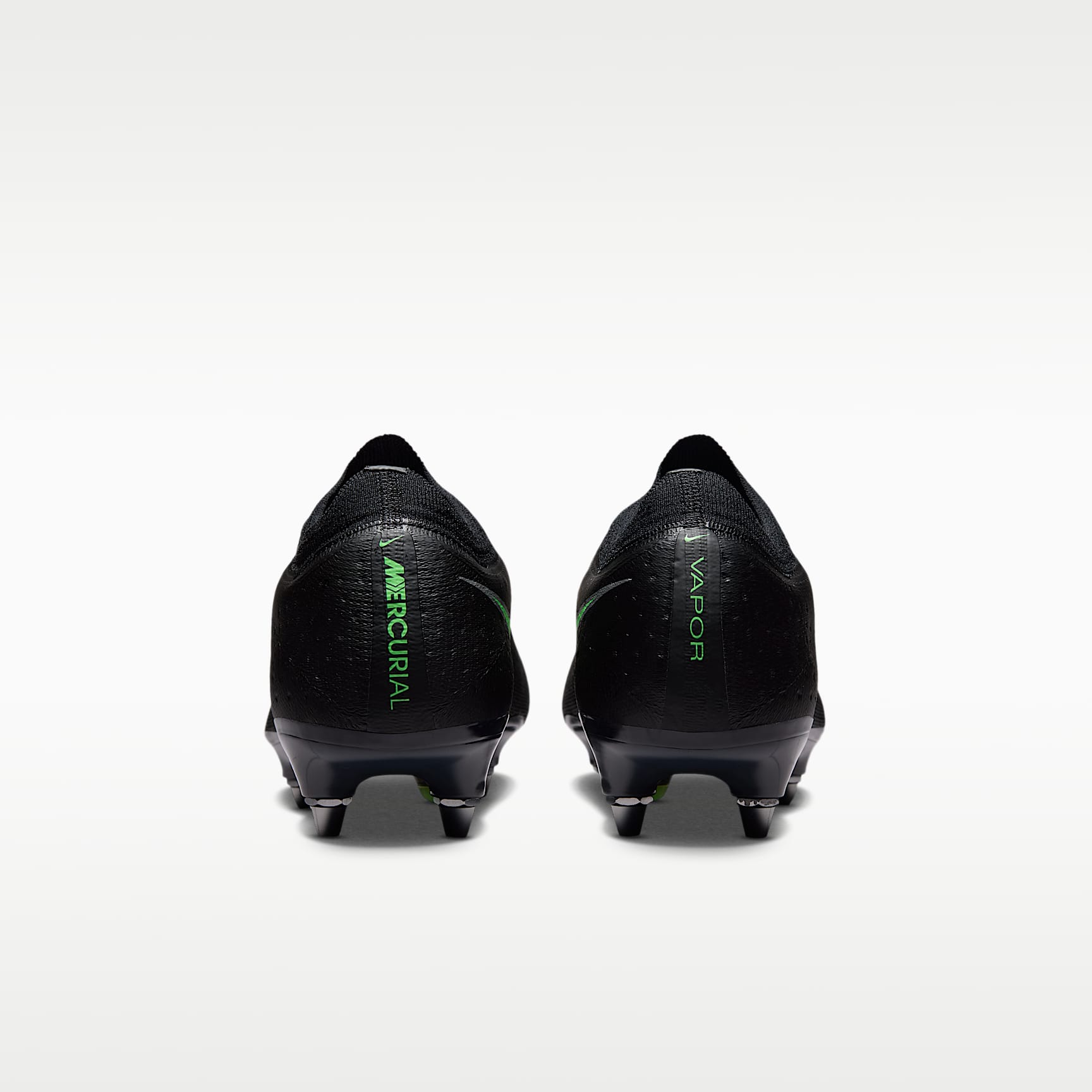 Nike Mercurial Vapor 17 Elite Low-Top-Fußballschuh für weichen Rasen – Schwarz/Schwarz/Illusion Green