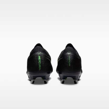 Nike Mercurial Vapor 17 Elite Low-Top-Fußballschuh für weichen Rasen – Schwarz/Schwarz/Illusion Green