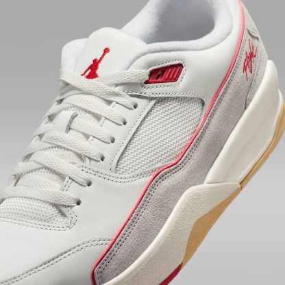 Jordan Flight Court Schuh (Herren) – Summit White/Pure Platinum/Sesame/University Red