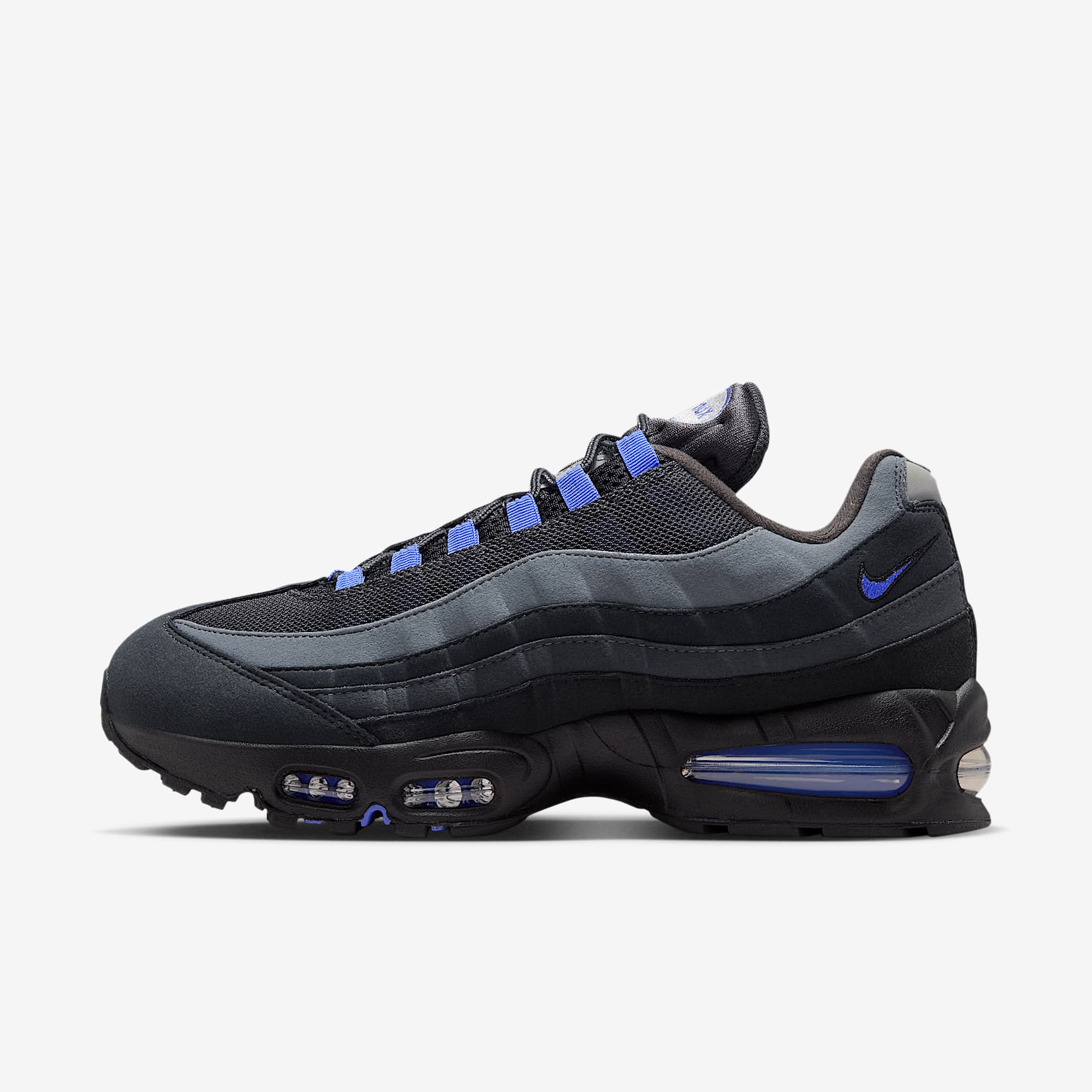 Nike Air Max 95 Big Bubble "OG" Schuh (Herren) – Schwarz/Anthracite/Dark Smoke Grey/Sapphire