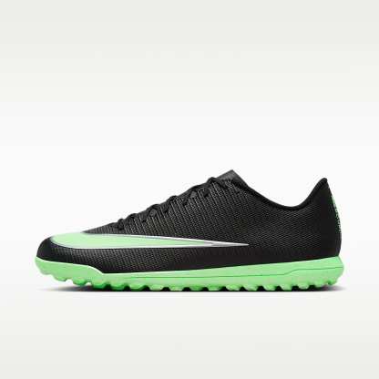 Nike Mercurial Vapor 17 Club Low-Top-Fußballschuh für Turf – Schwarz/Schwarz/Illusion Green