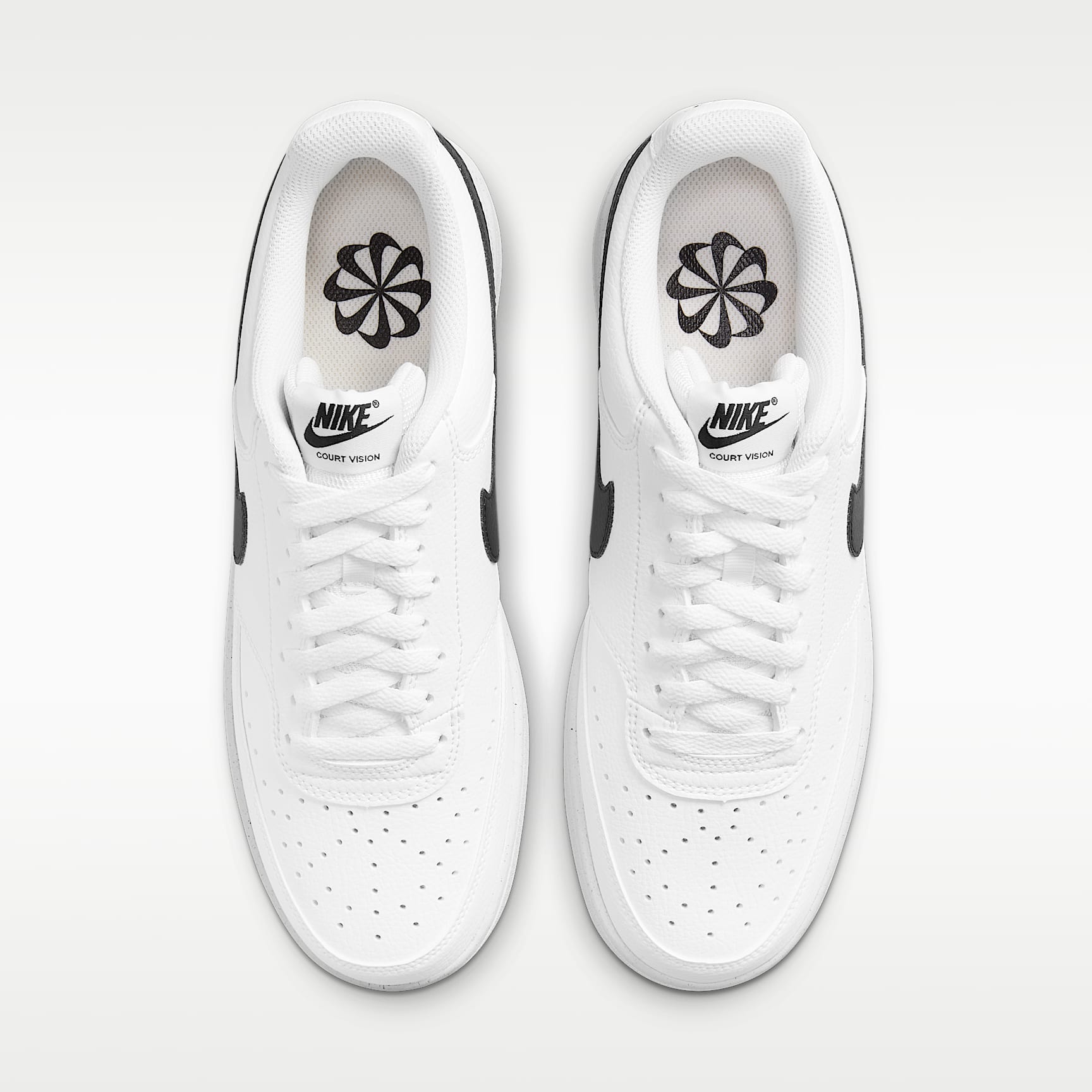 Nike Court Vision Low Next Nature Herrenschuh – Weiß/Weiß/Schwarz